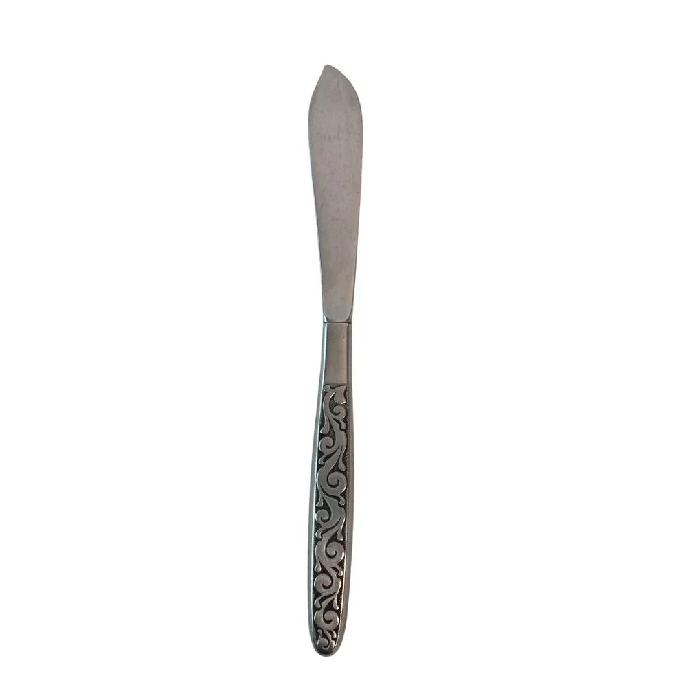 International Lyon Florentine Scroll Stainless Steel Serving Utensils 6 Pcs Spoo
